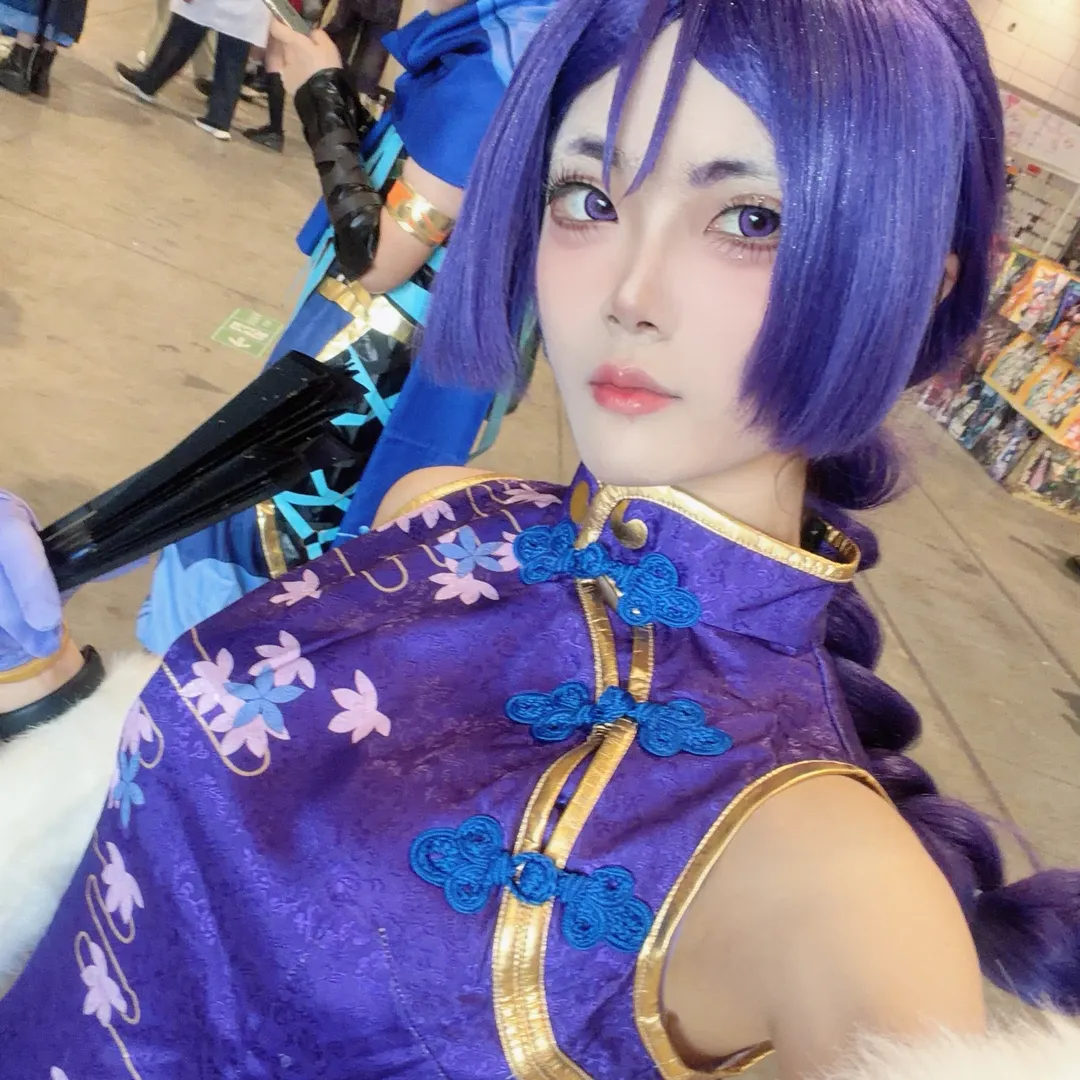 Fate/Grand Order, 漫展场照, fate系列, 源赖光cos, 紫色旗袍
