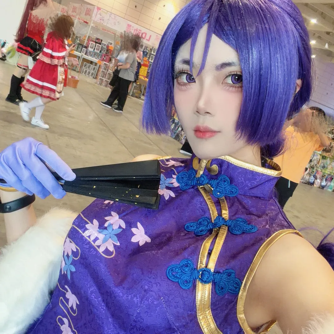 Fate/Grand Order, 漫展場照, fate系列, 源賴光cos, 紫色旗袍 - 第2張