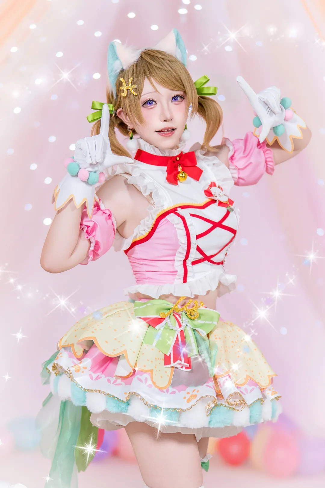 二次元摄影, 过膝袜穿搭, LoveLive!, 小泉花阳cos, 偶像风cosplay - 第1张