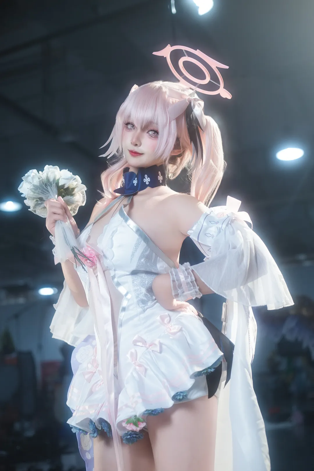 蔚蓝档案, 漫展场照, 白丝, cosplay返图, 小春cos - 第1张