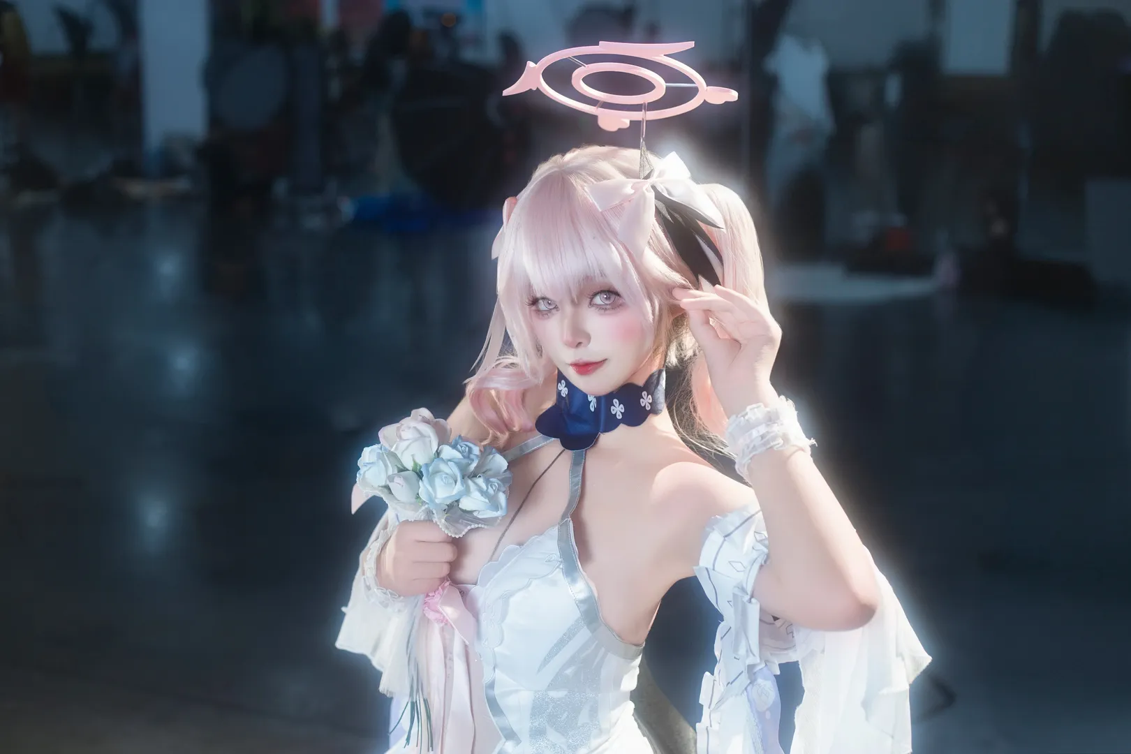 蔚蓝档案, 漫展场照, 白丝, cosplay返图, 小春cos - 第3张
