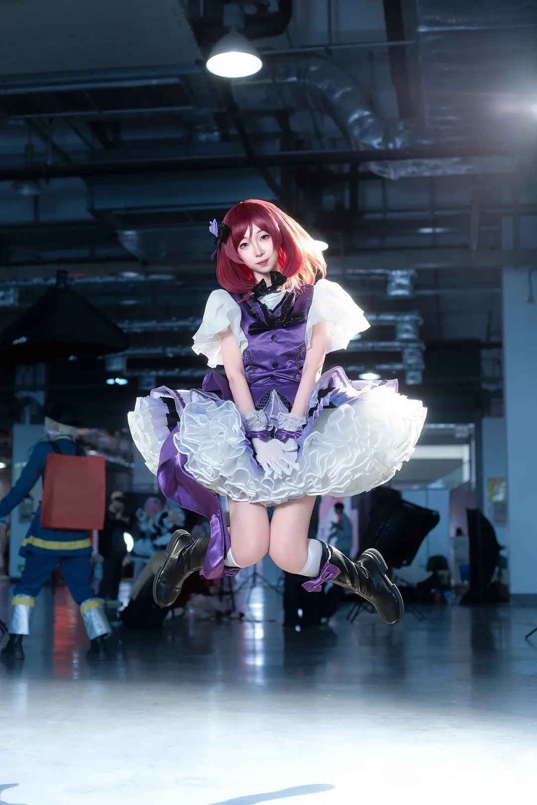 cosplay, 漫展场照, LoveLive!, 西木野真姬cos, 红发紫裙 - 第3张