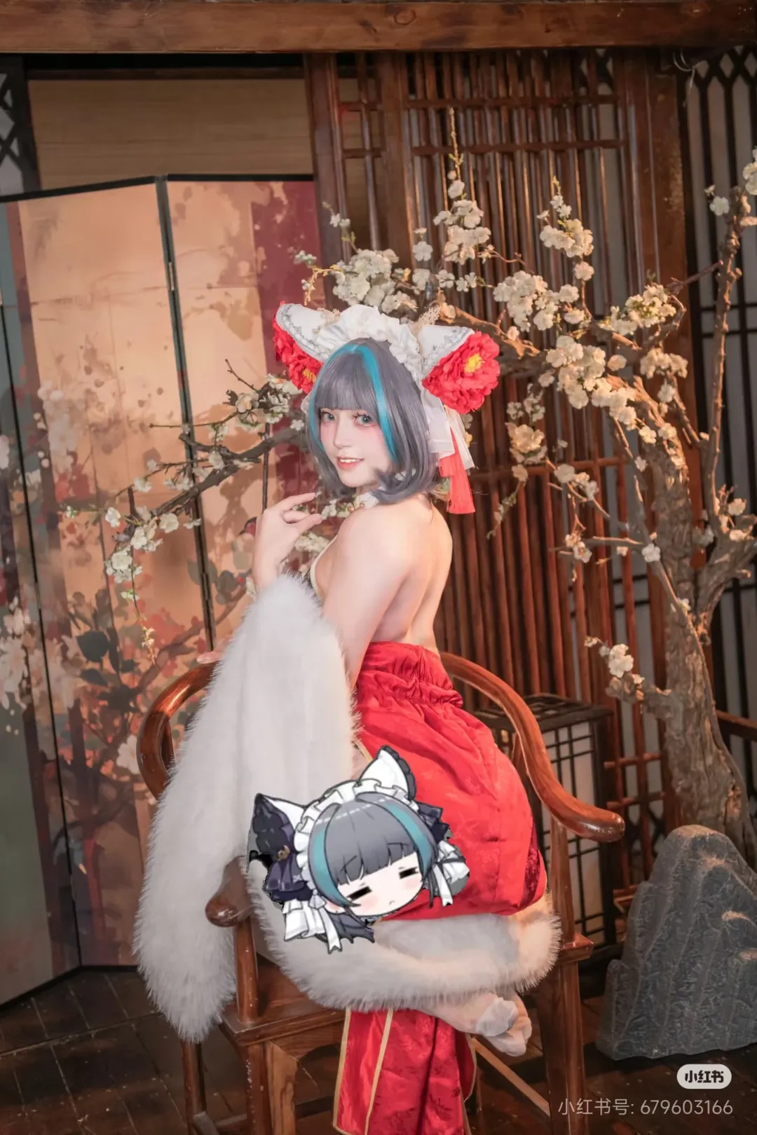 柴郡cos, 碧蓝航线, 白丝, 旗袍cosplay, 新春国风 - 第8张