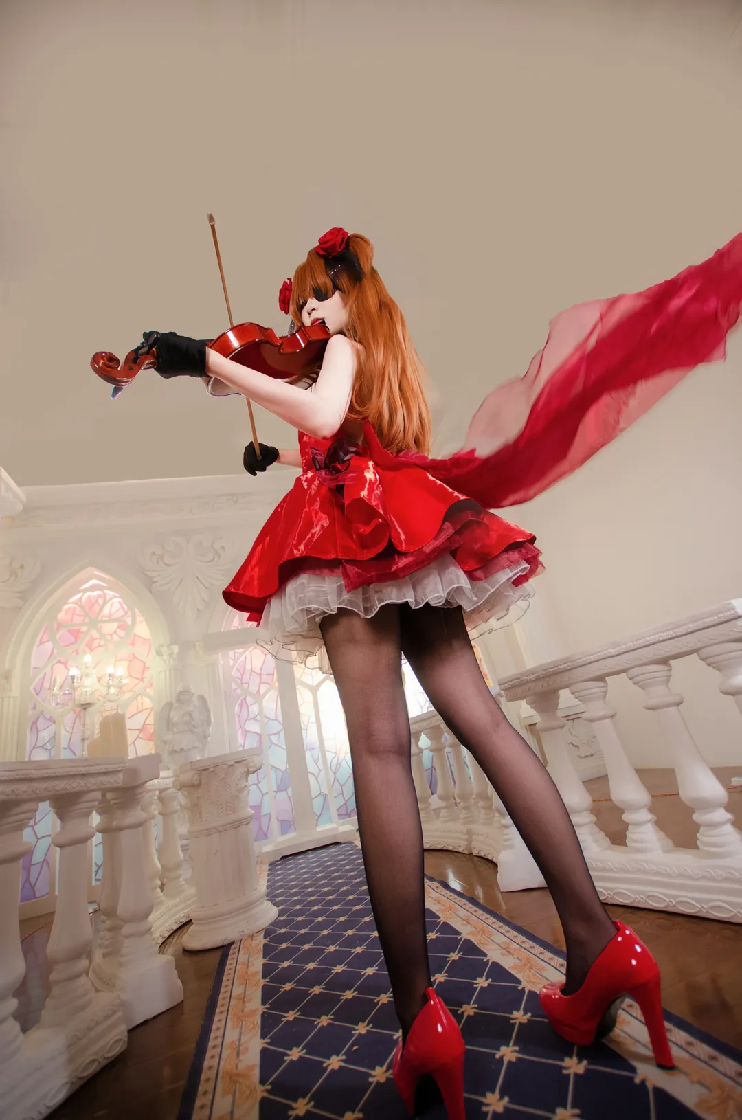 二次元コスプレ, アスカコスプレ, 新世紀エヴァンゲリオン, 黒ストッキング, 重慶コスプレ - 2枚目