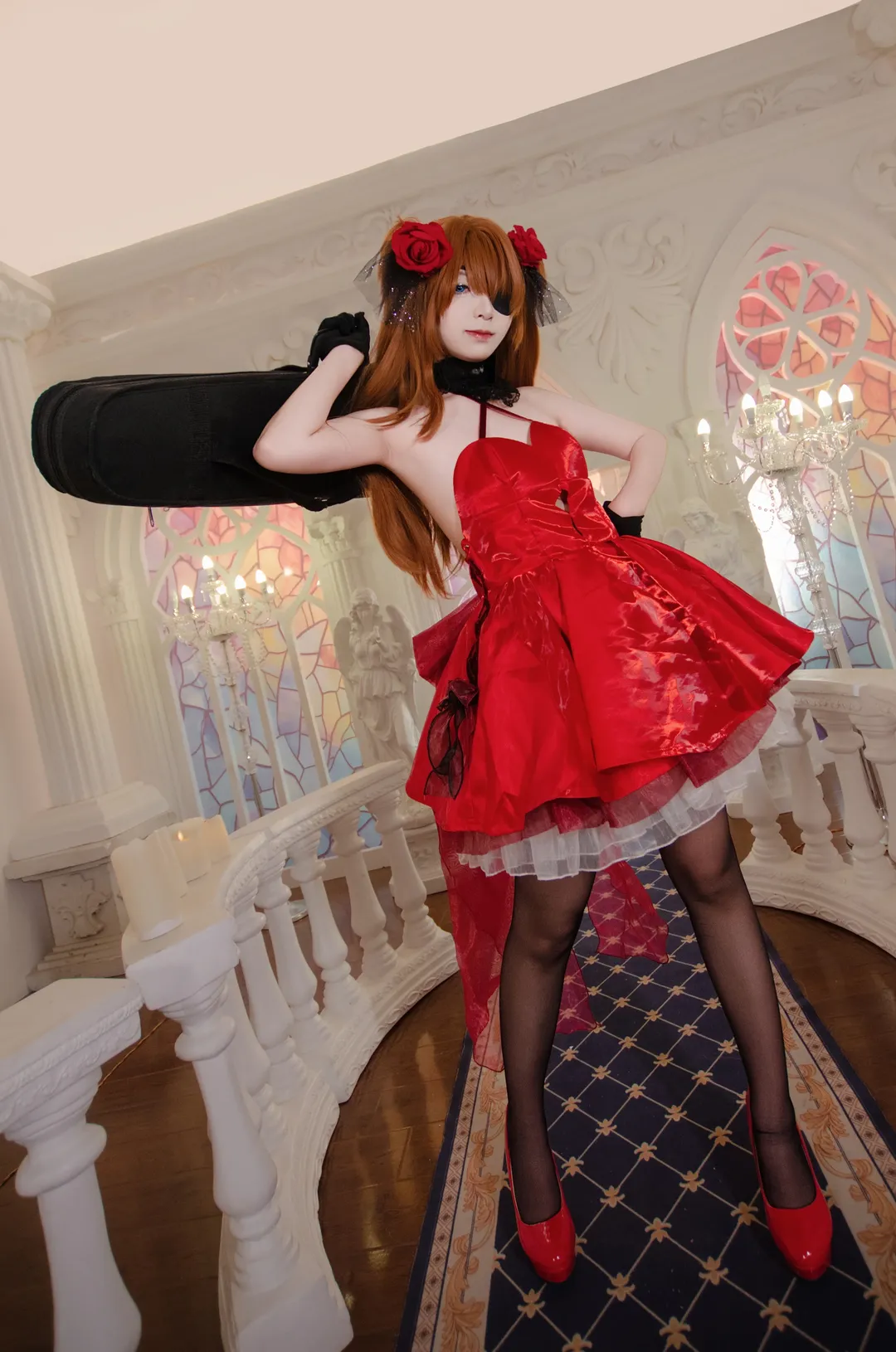 二次元コスプレ, アスカコスプレ, 新世紀エヴァンゲリオン, 黒ストッキング, 重慶コスプレ - 4枚目