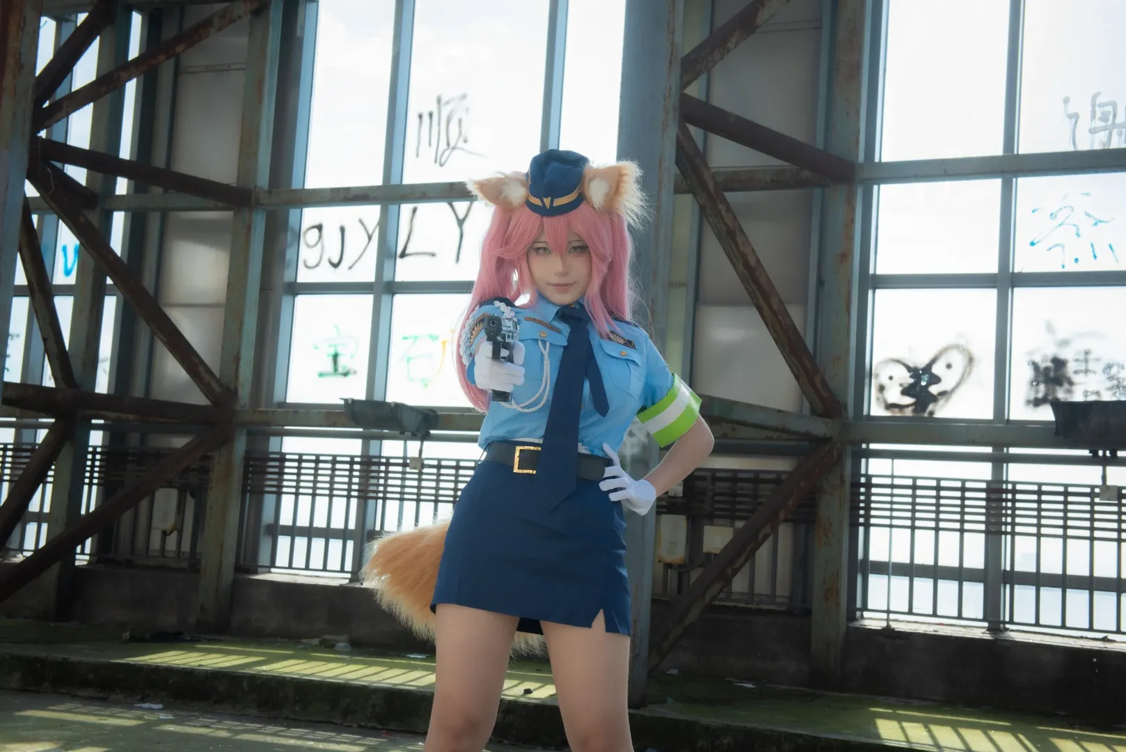 FGO, 重庆cos, 玉藻前cos, 赛博女警, 废墟约拍 - 第10张