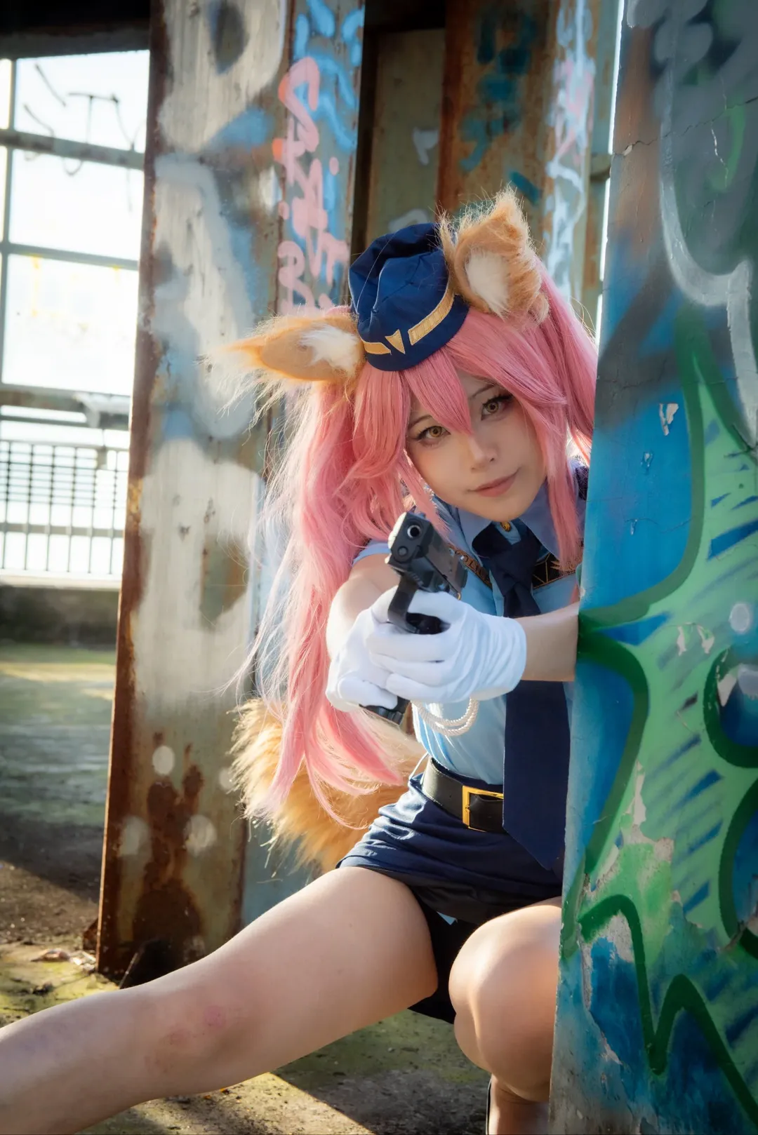 FGO, 重庆cos, 玉藻前cos, 赛博女警, 废墟约拍 - 第12张