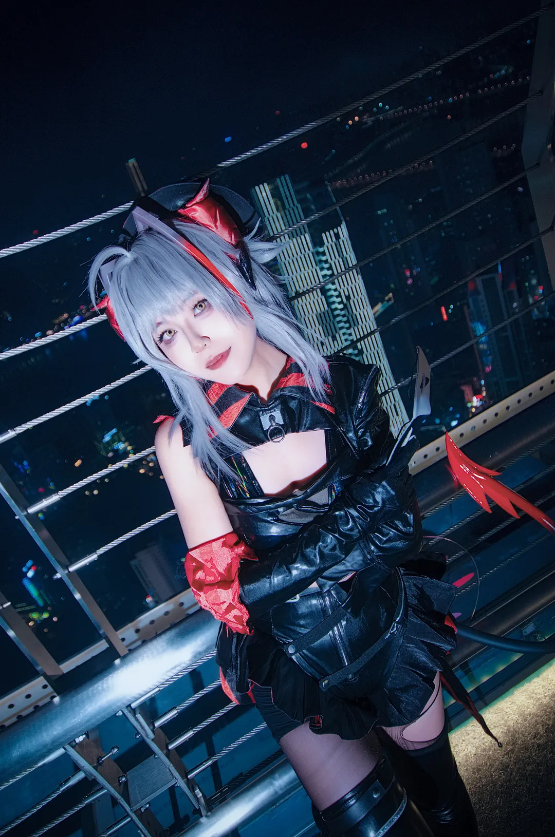 明日方舟, cosplay摄影, 重庆夜景, Wcos, 黑丝cos - 第10张
