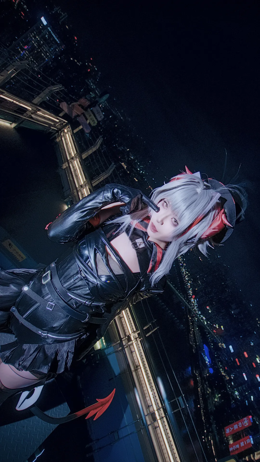 明日方舟, cosplay摄影, 重庆夜景, Wcos, 黑丝cos - 第2张