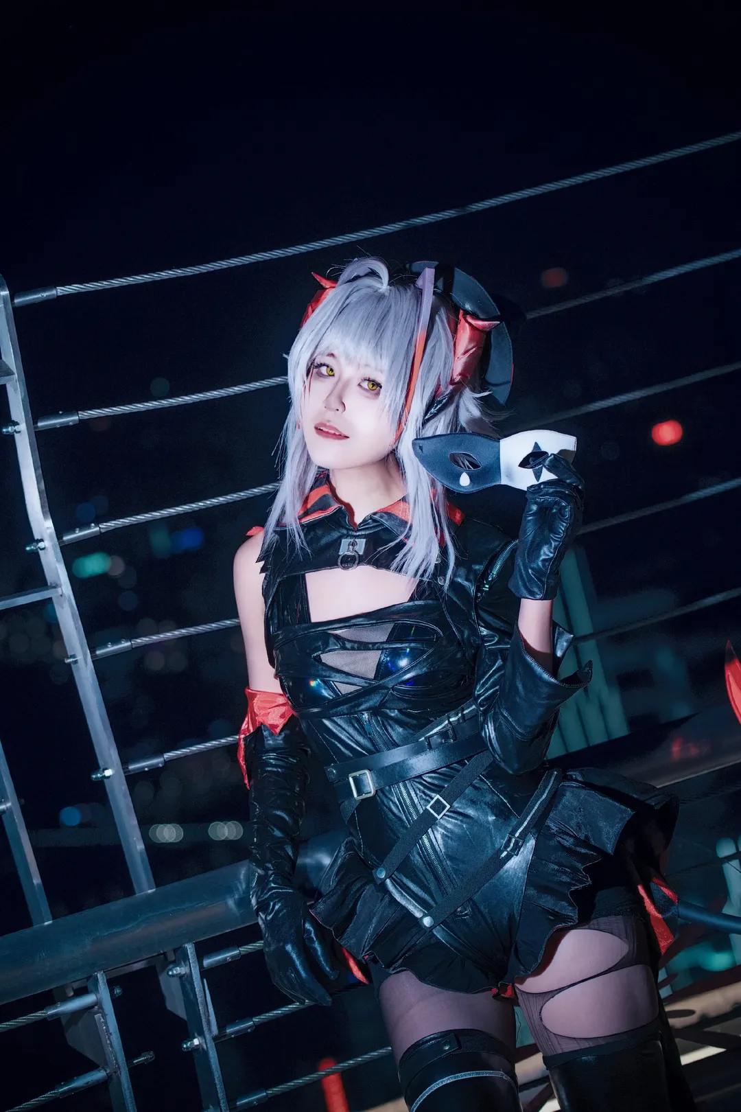 明日方舟, cosplay摄影, 重庆夜景, Wcos, 黑丝cos