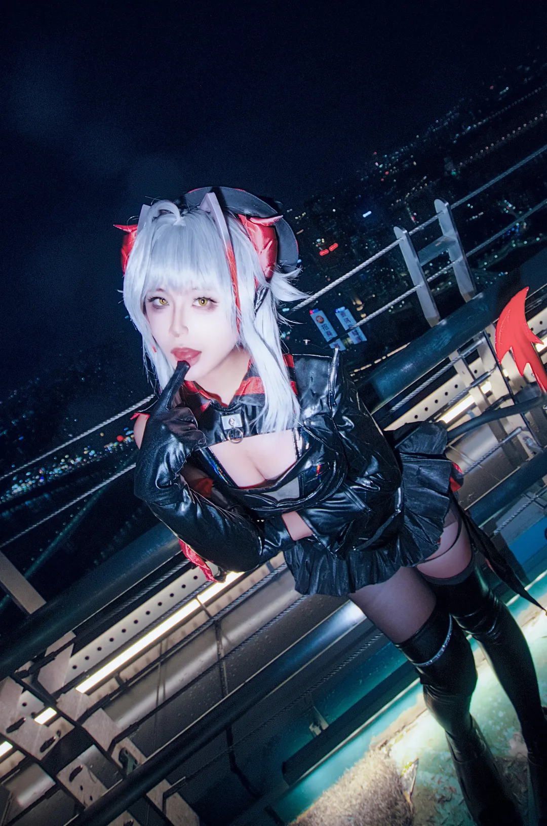 明日方舟, cosplay摄影, 重庆夜景, Wcos, 黑丝cos - 第7张