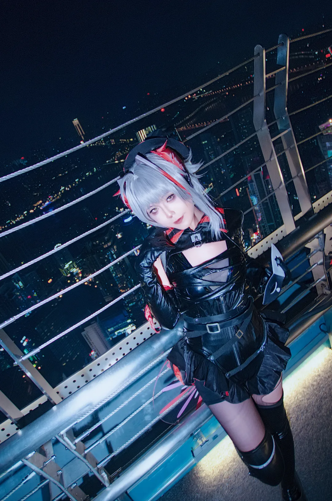 明日方舟, cosplay摄影, 重庆夜景, Wcos, 黑丝cos - 第9张