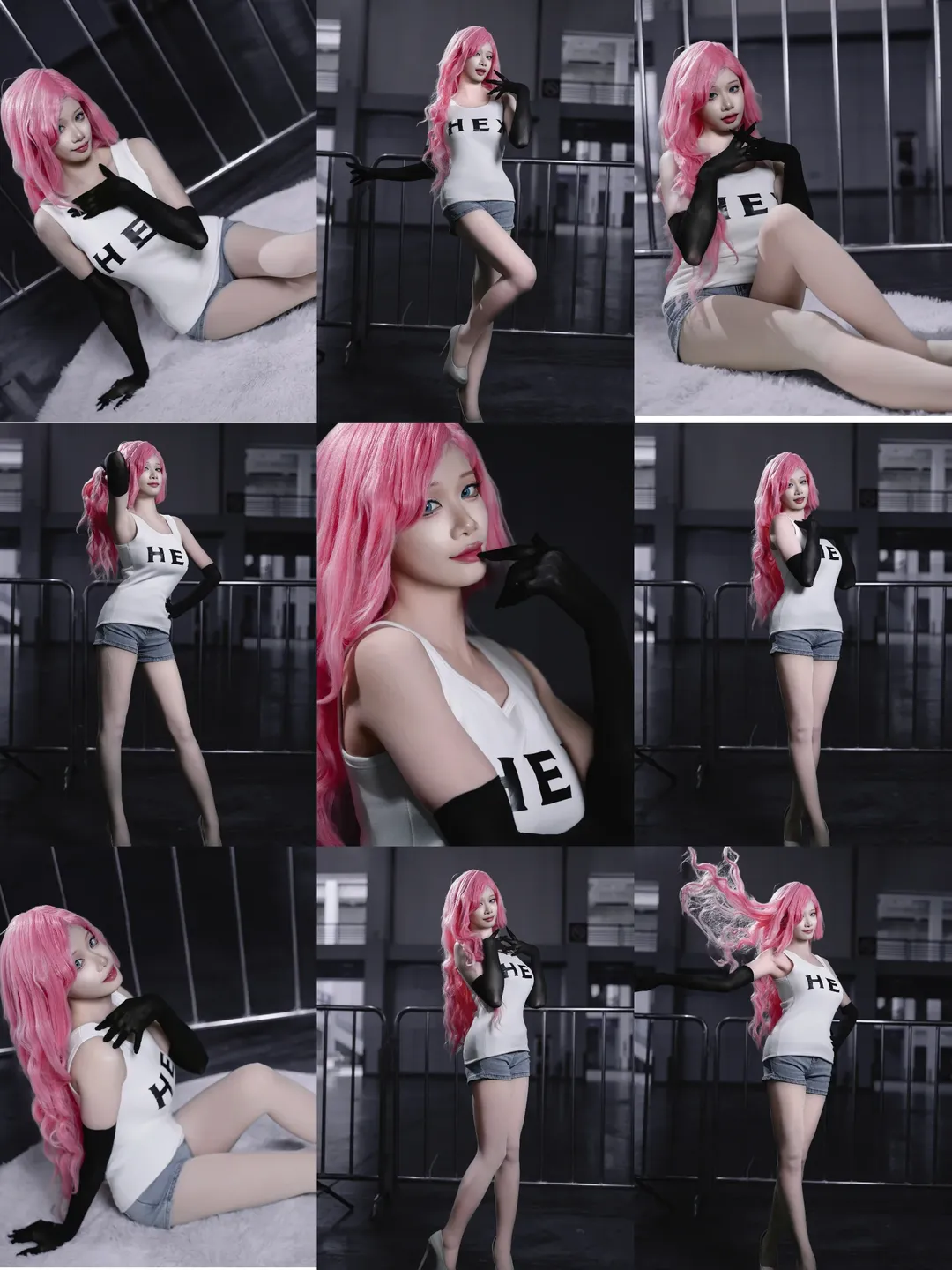 cosplay, 粉色假发, 一人之下, 白色丝袜, 夏禾cos - 第1张