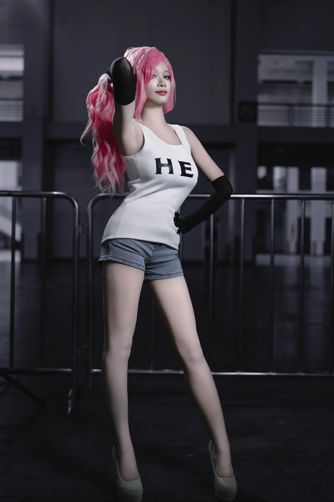 cosplay, 粉色假发, 一人之下, 白色丝袜, 夏禾cos - 第6张