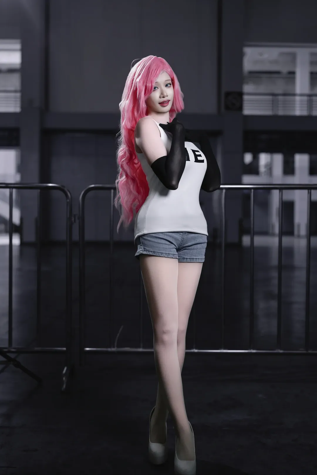 cosplay, 粉色假发, 一人之下, 白色丝袜, 夏禾cos - 第7张