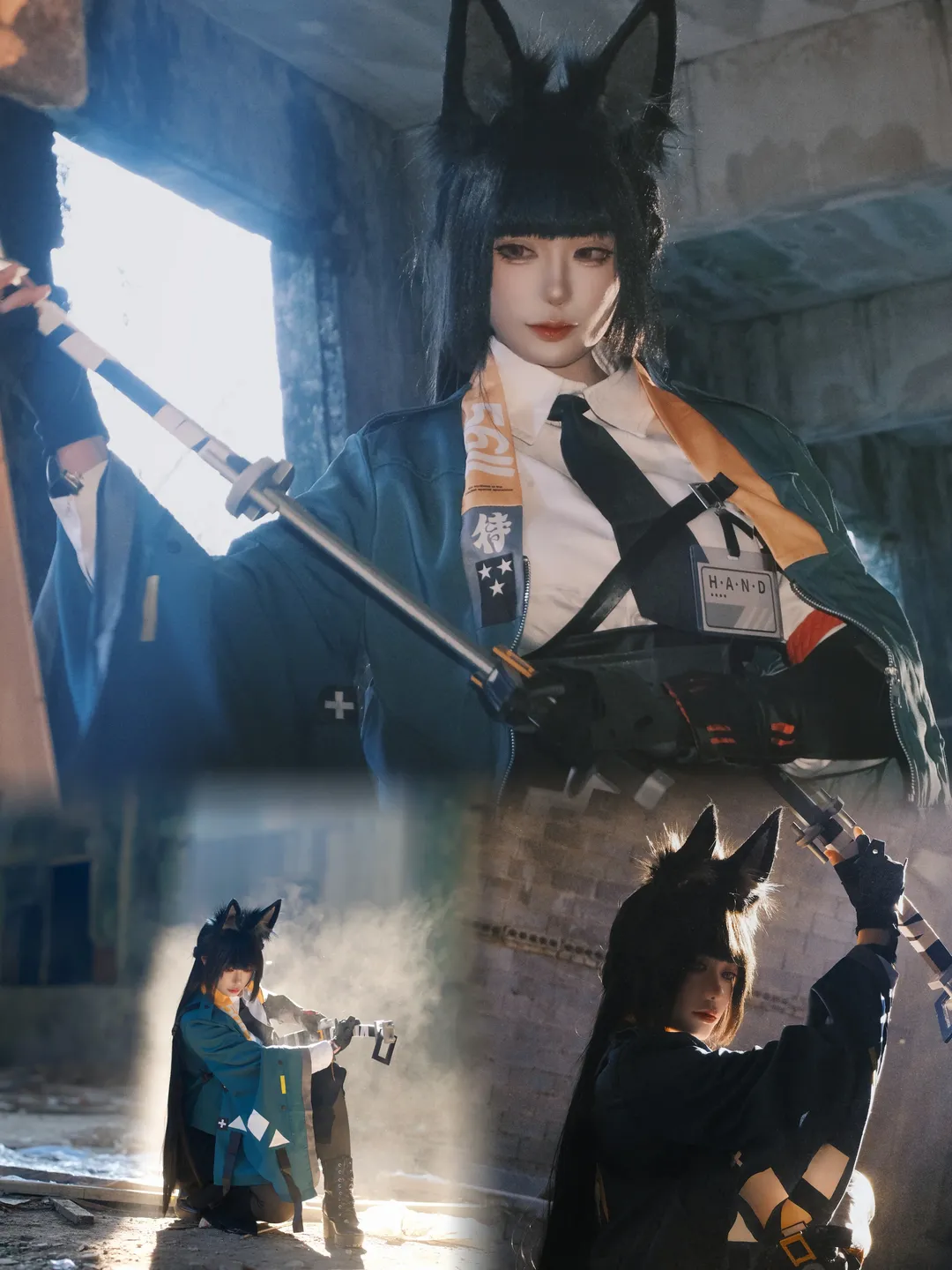 绝区零, 星见雅cos, cosplay妆容, 废土风摄影, 战术风穿搭