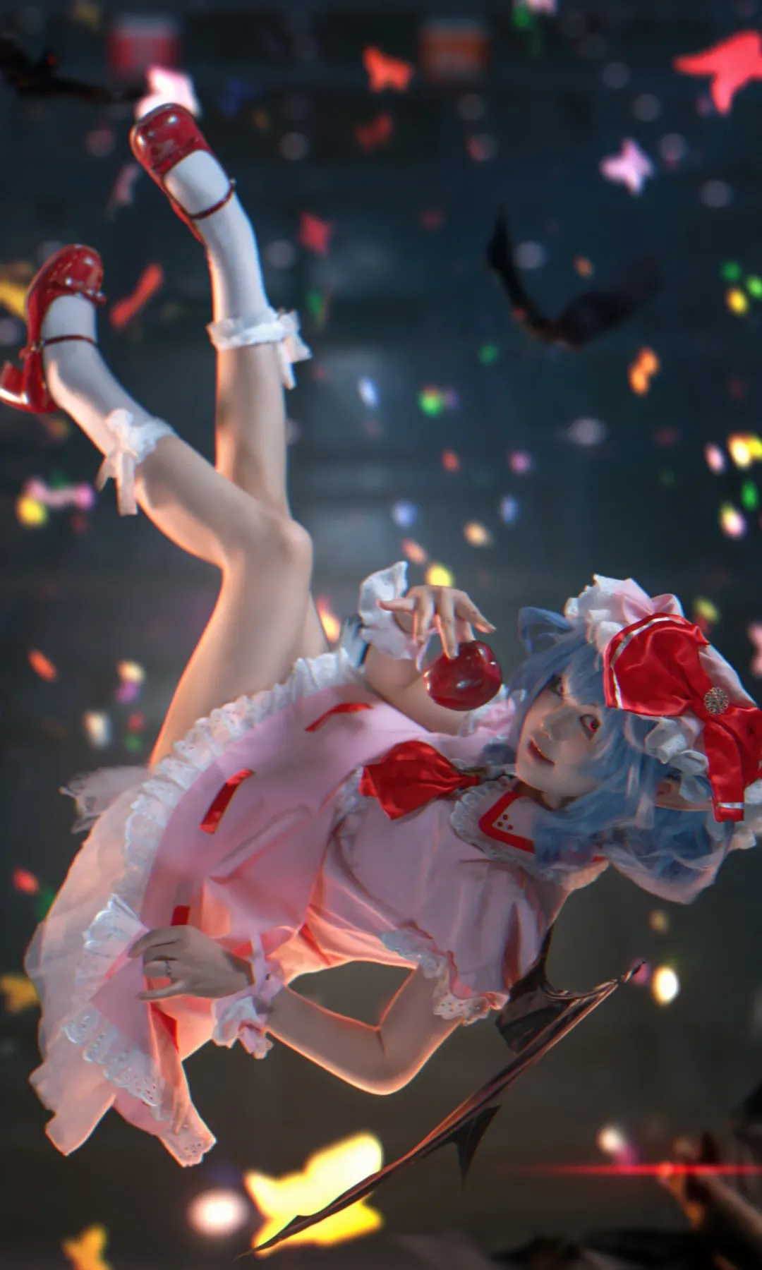 二次元撮影, レミリアコスプレ, イベント写真, 世界線アニメイベント, ストッキング