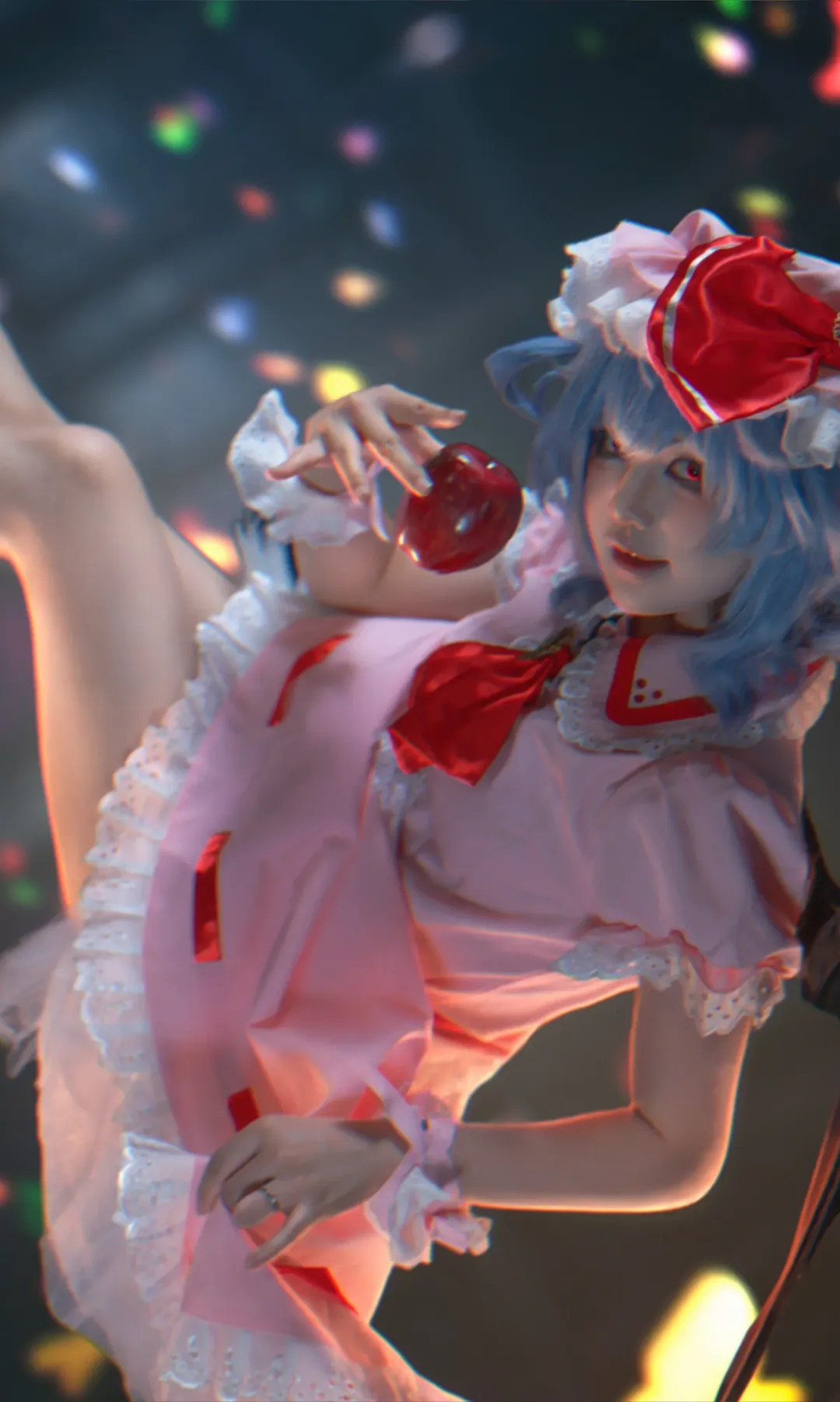 Anime-style photography, Remilia cosplay, Convention photos, World Line Anime Convention, Stockings - Image 2