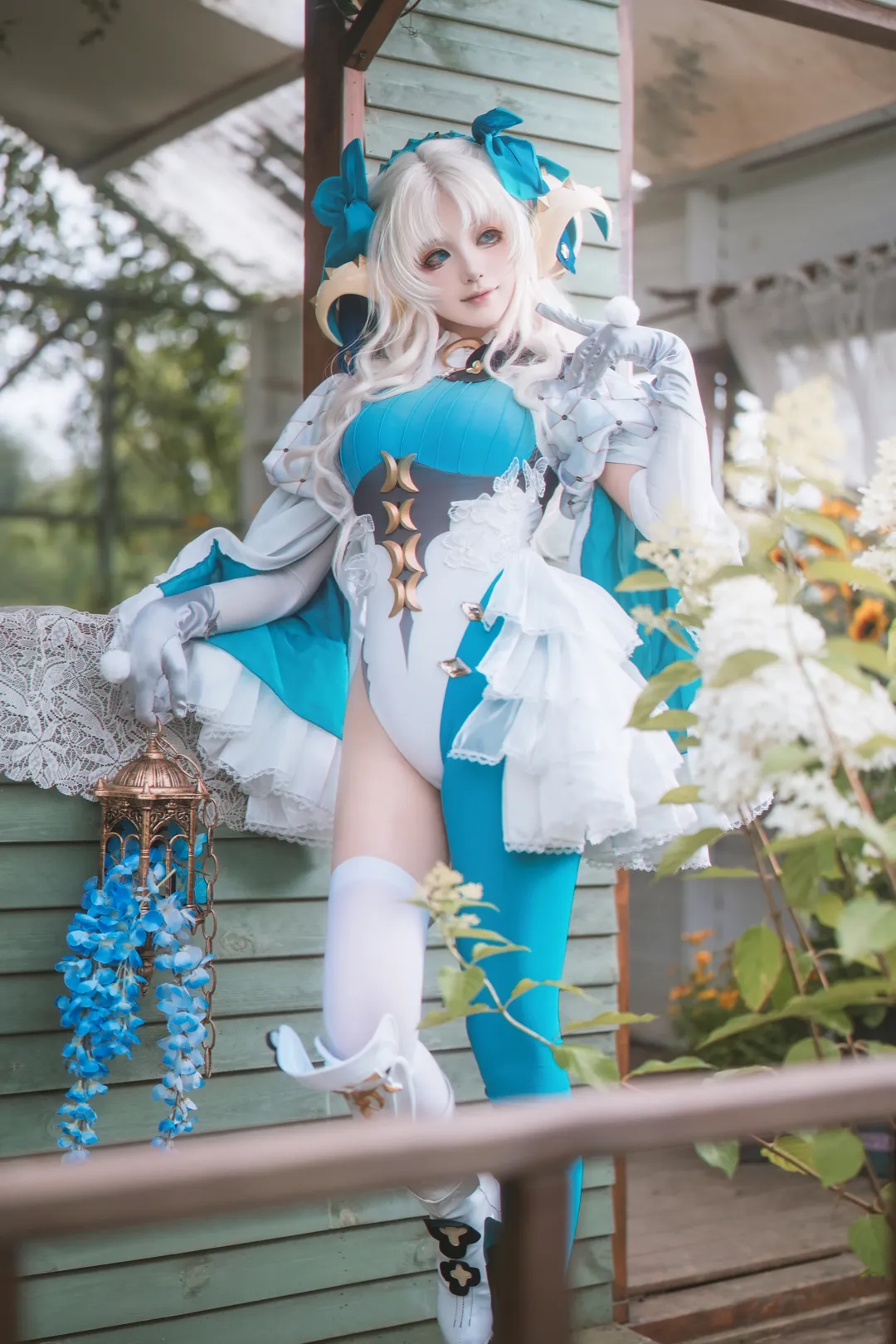 户外摄影, fgo, cosplay正片, 兽艾蕾cos, 蓝白色系穿搭 - 第1张
