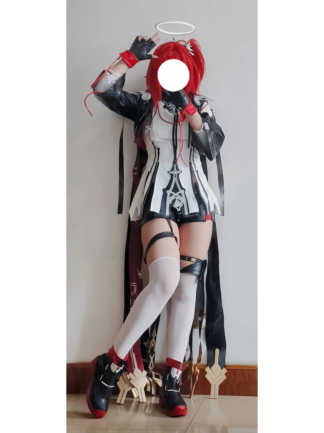 2D, cosplay, Arknights, Exusiai the New Covenant cosplay, White over-the-knee socks