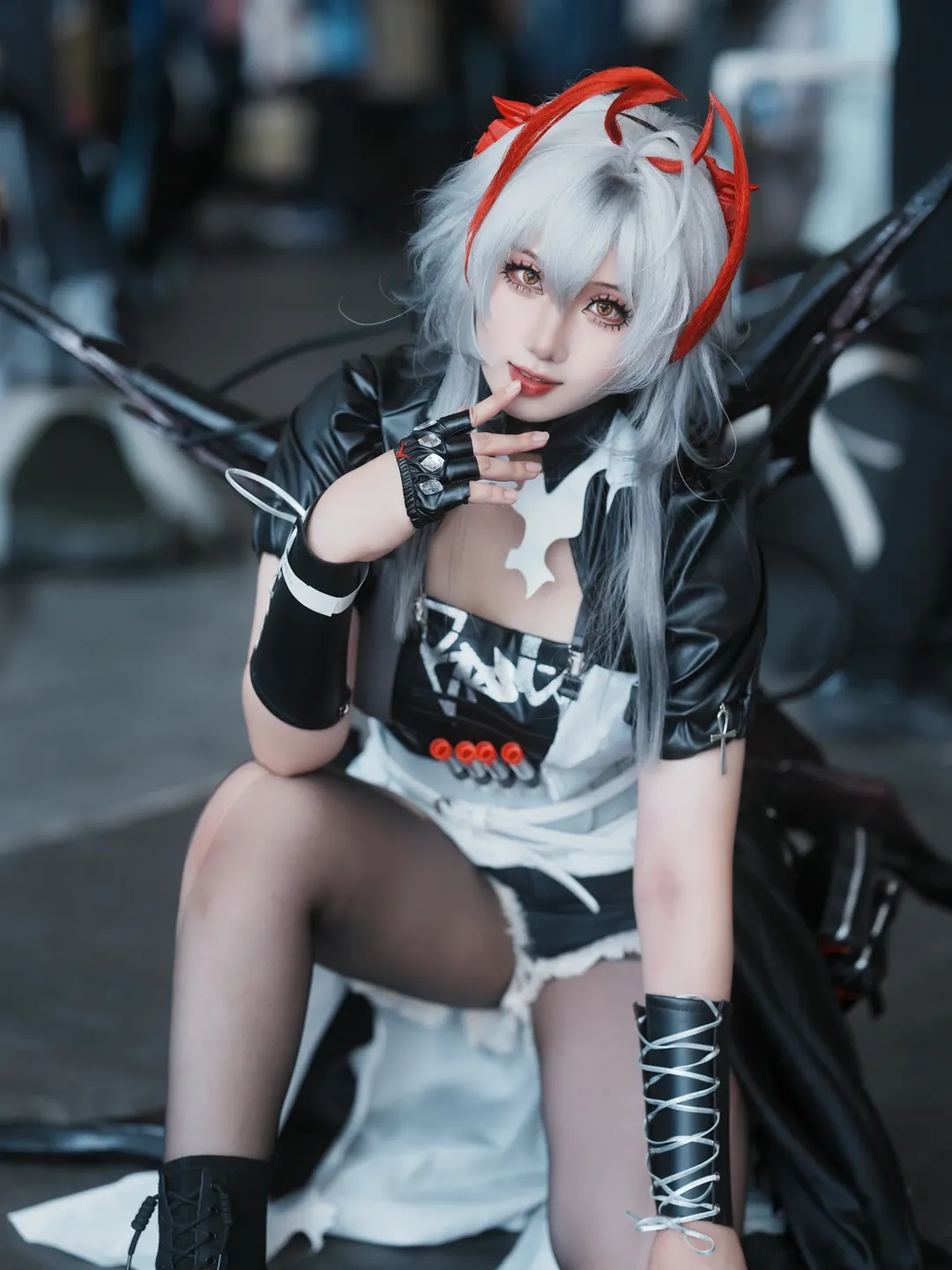 哥特风, 明日方舟, 维什戴尔cos, 北京漫展, 黑丝cosplay