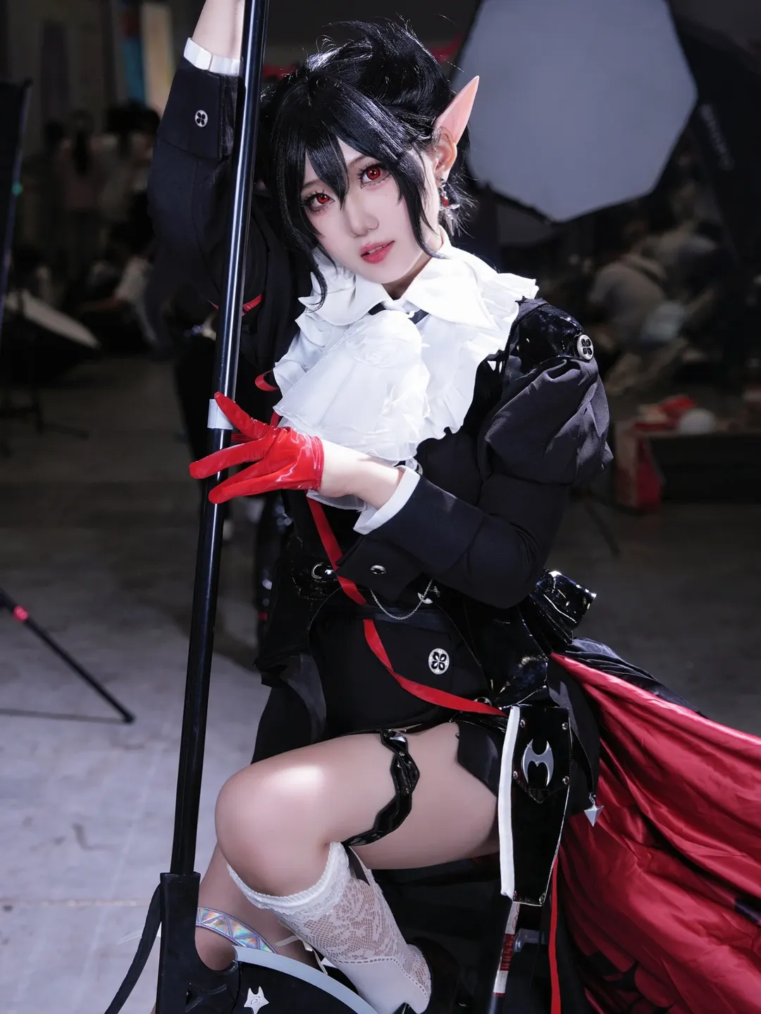明日方舟, 漫展摄影, 隐德来希cos, 精灵耳造型, 丝袜cos