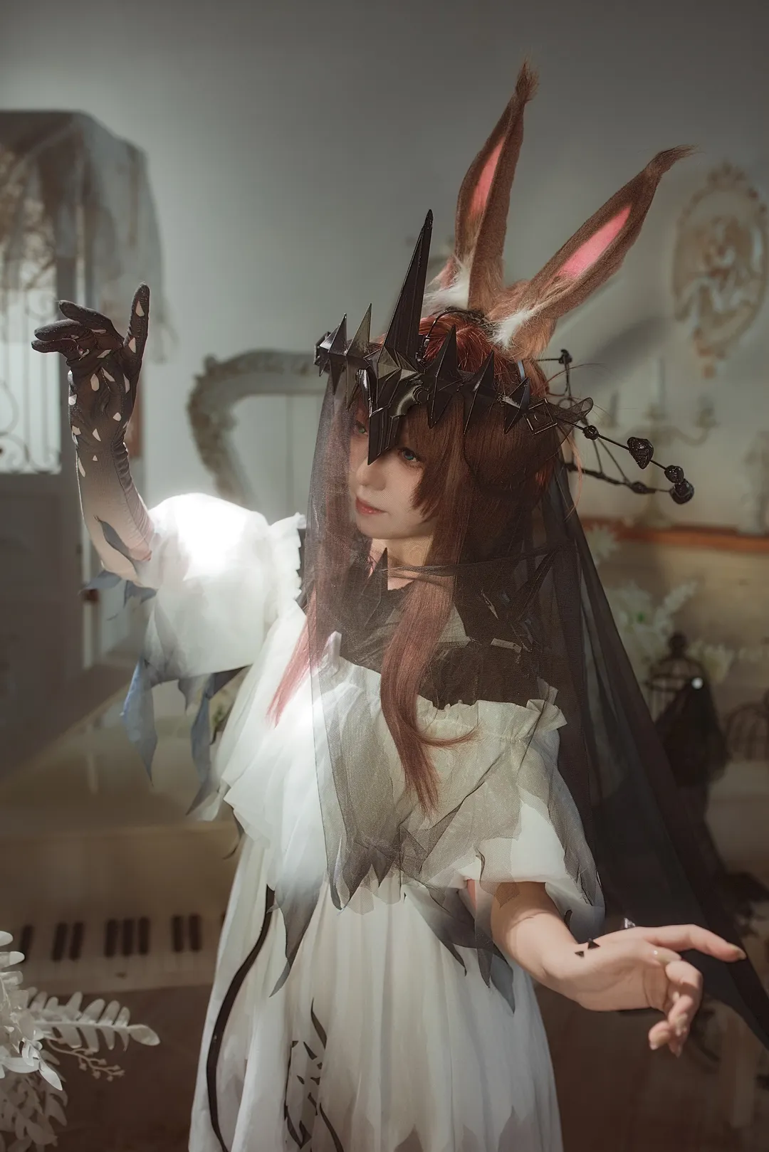 氛围感, 明日方舟, 魔王阿米娅cos, 丝袜, 胶片 - 第3张