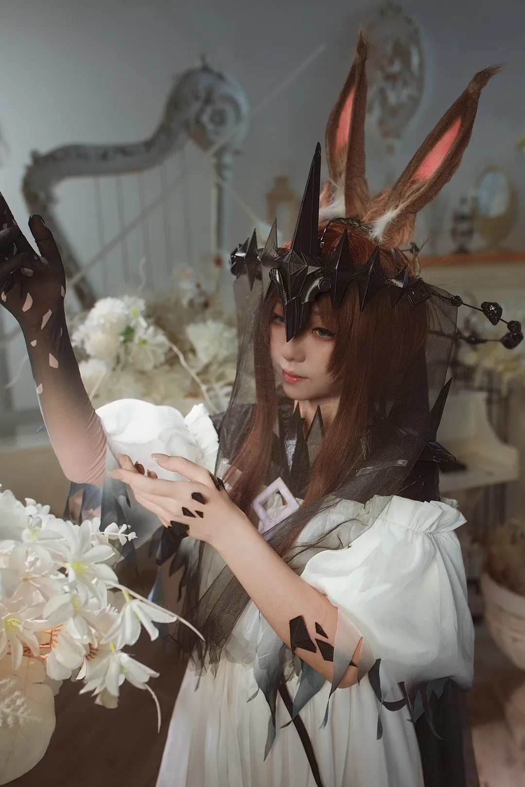 氛围感, 明日方舟, 魔王阿米娅cos, 丝袜, 胶片 - 第4张