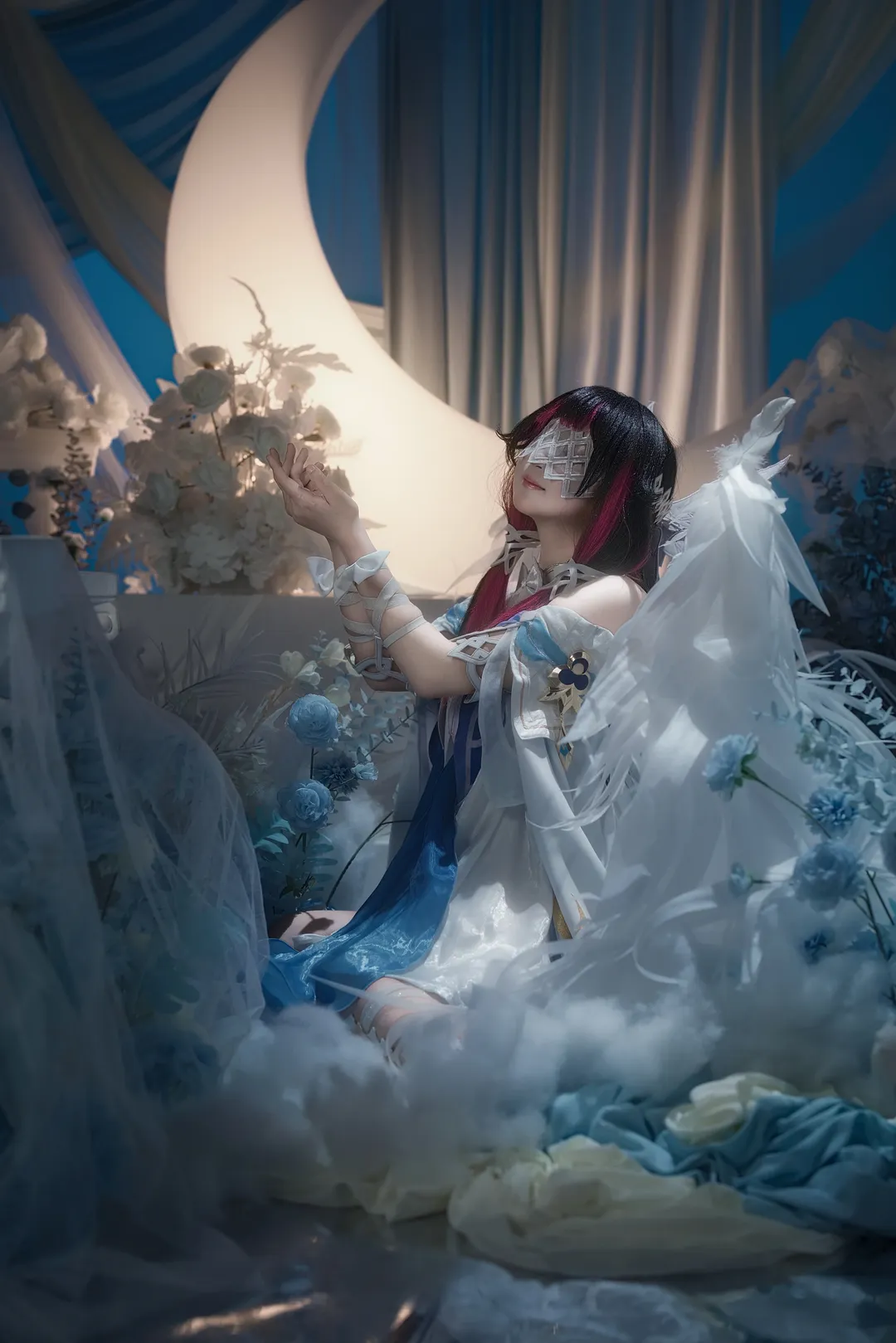 原神, 哥伦比娅cos, 二次元少女, cosplay摄影, 月神 - 第4张