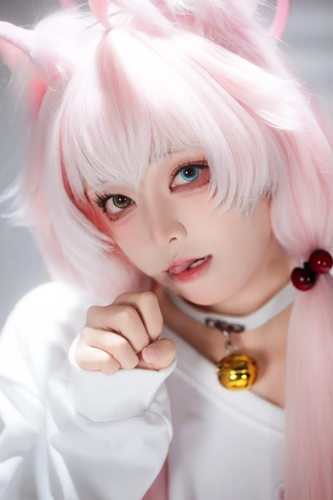蔚蓝档案, 猫耳少女, 小鸟游星野cos, 居家氛围感, 白丝cos - 第4张