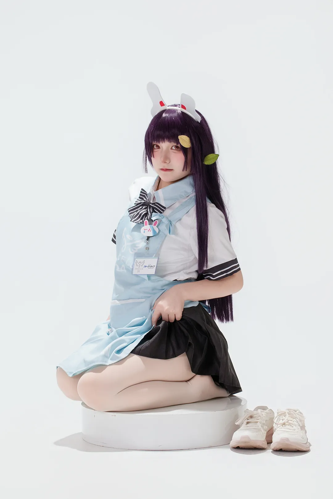 二次元撮影, ブルーアーカイブ, コスプレ写真, 霞沢ミユコスプレ, 白ニーソコーデ - 2枚目
