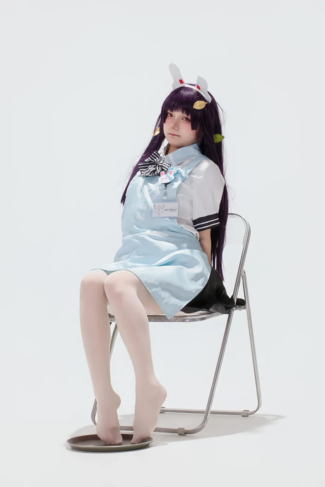 蔚蓝档案, 二次元cos, 霞泽美游cos, 白丝穿搭, 甜妹cosplay - 第3张