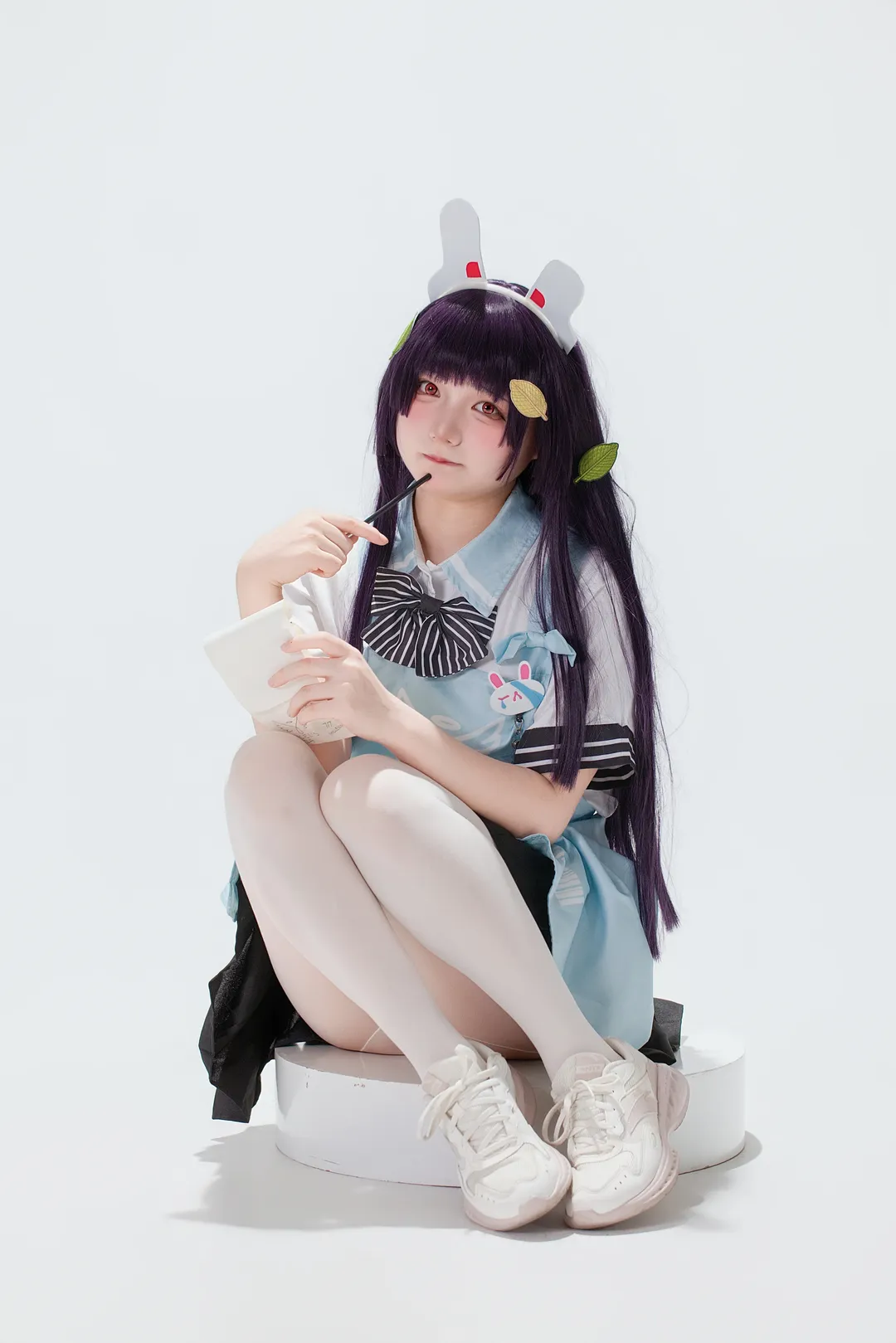 蔚蓝档案, 二次元cos, 霞泽美游cos, 白丝穿搭, 甜妹cosplay - 第4张