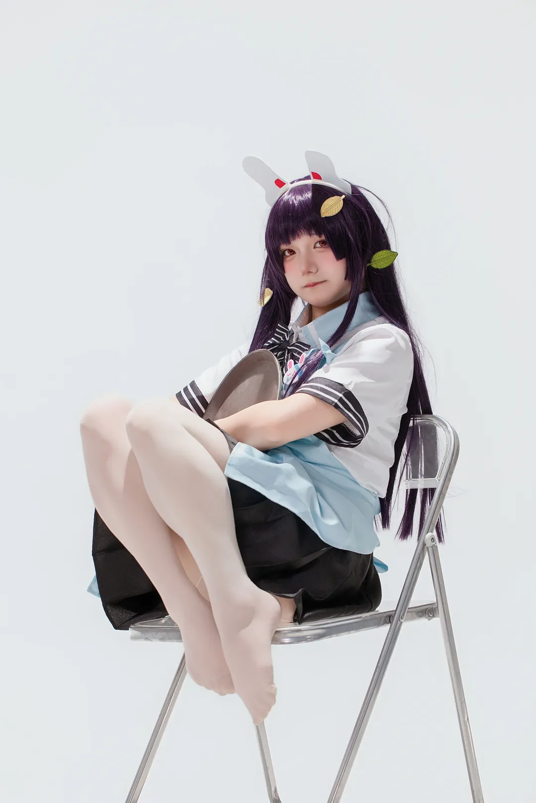 蔚蓝档案, 二次元cos, 霞泽美游cos, 白丝穿搭, 甜妹cosplay - 第5张