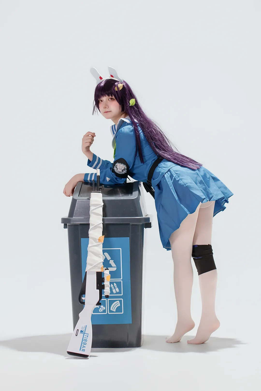 二次元, ブルーアーカイブ, コスプレ写真, 白ストッキング, 霞沢ミユコスプレ - 1枚目