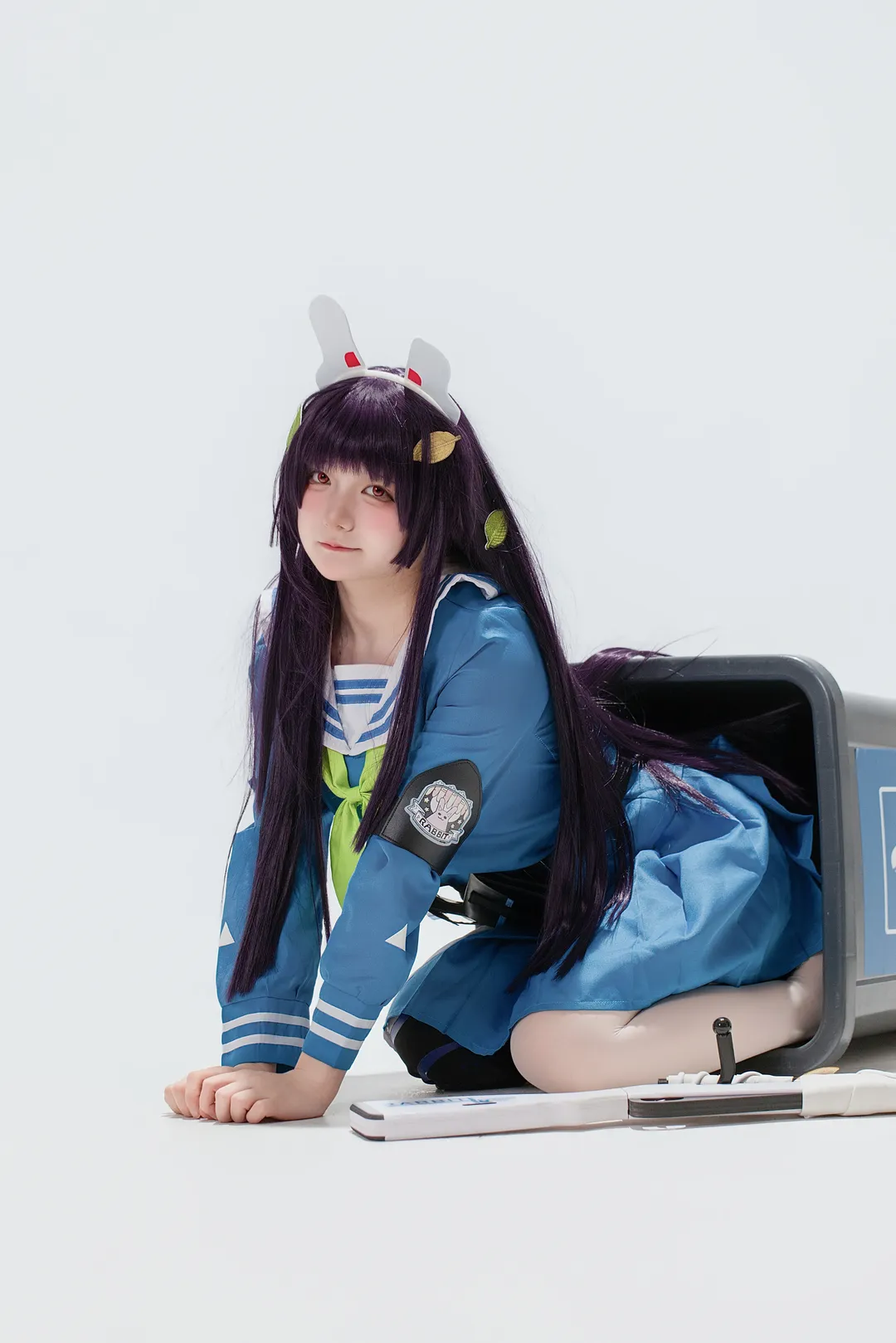 二次元, ブルーアーカイブ, コスプレ写真, 白ストッキング, 霞沢ミユコスプレ - 4枚目
