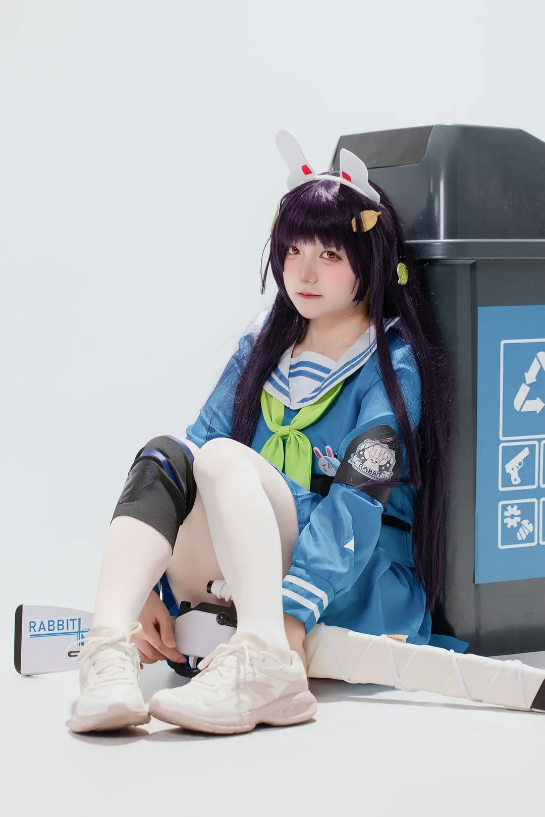 二次元, ブルーアーカイブ, コスプレ写真, 白ストッキング, 霞沢ミユコスプレ - 5枚目