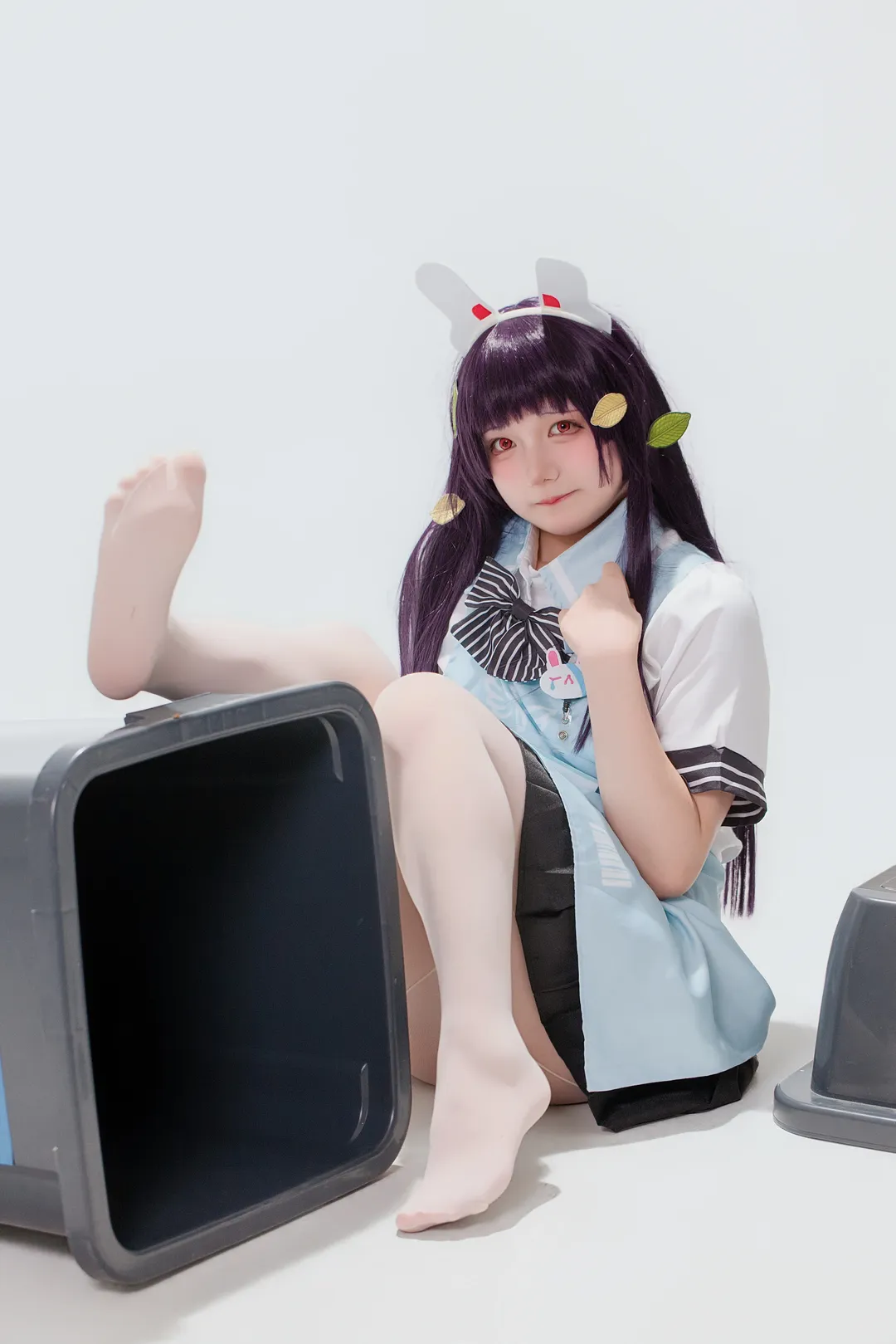 二次元, 蔚蓝档案, 甜妹, 白丝, 霞泽美游cos - 第1张