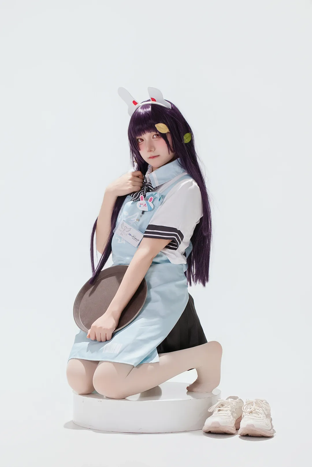 二次元, 蔚蓝档案, 甜妹, 白丝, 霞泽美游cos - 第3张