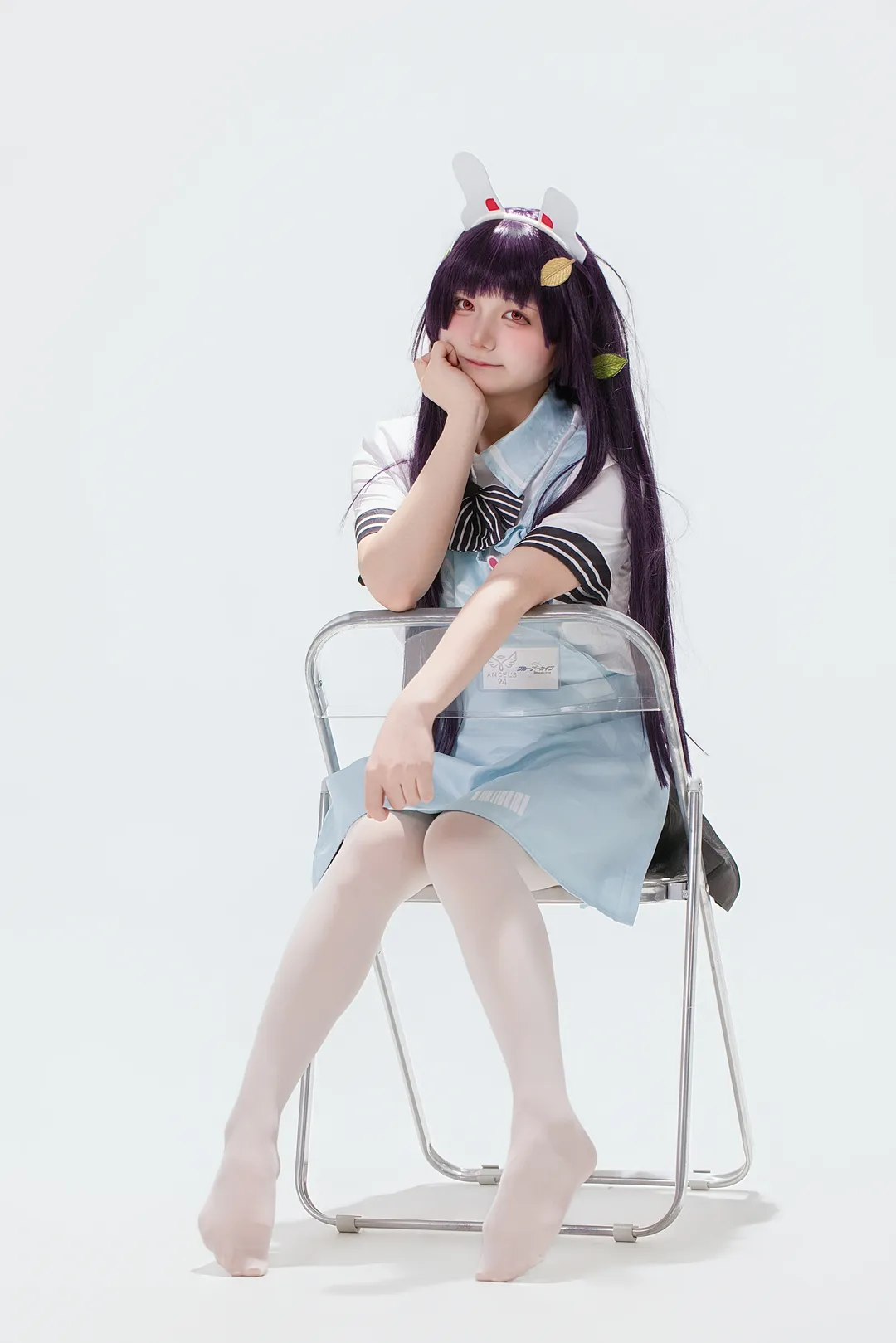 2D, Blue Archive, Sweet girl, White stockings, Kasumizawa Miyu Cosplay