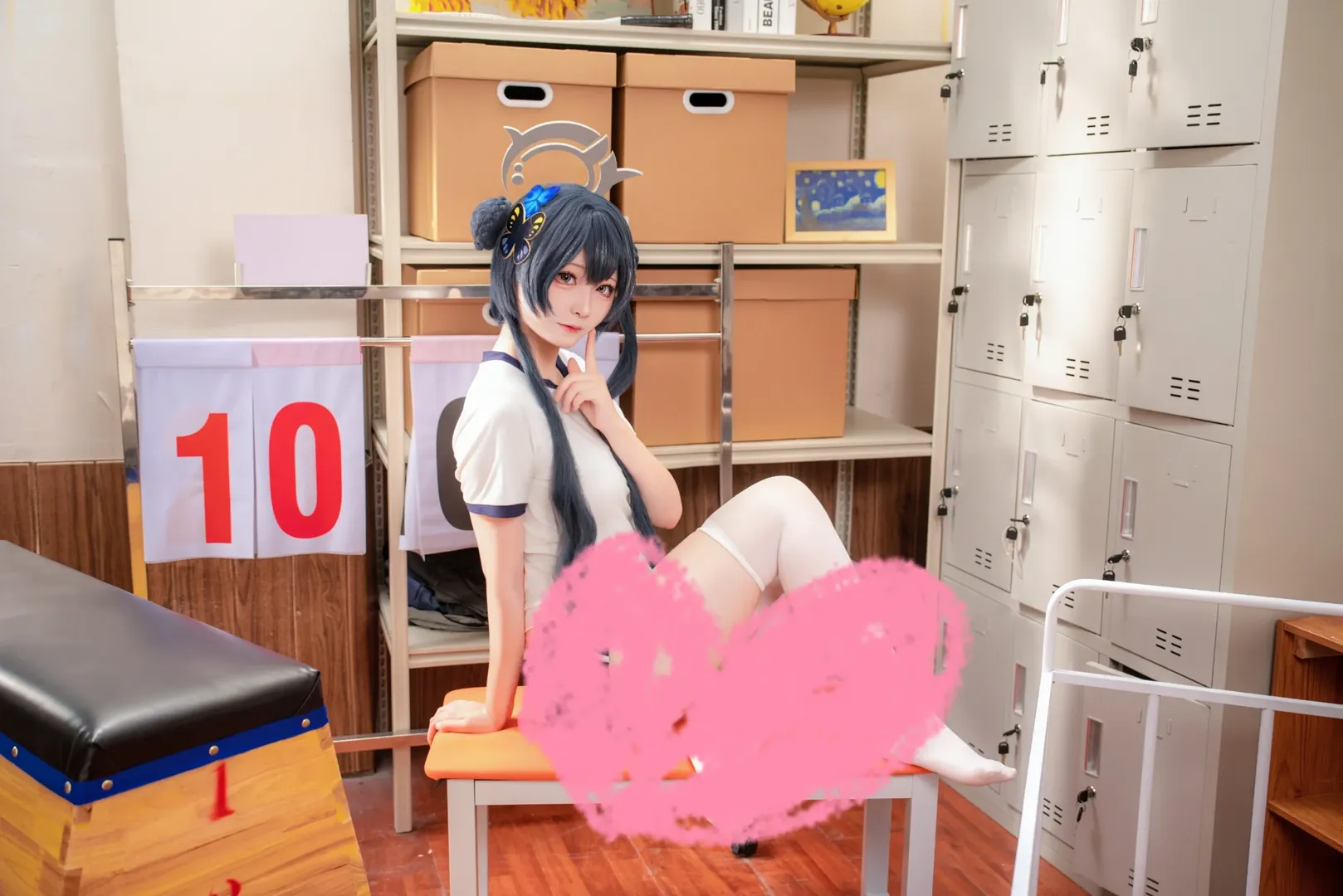 二次元撮影, ブルーアーカイブ, コスプレ写真, キサキ コスプレ, 実景スタジオ撮影