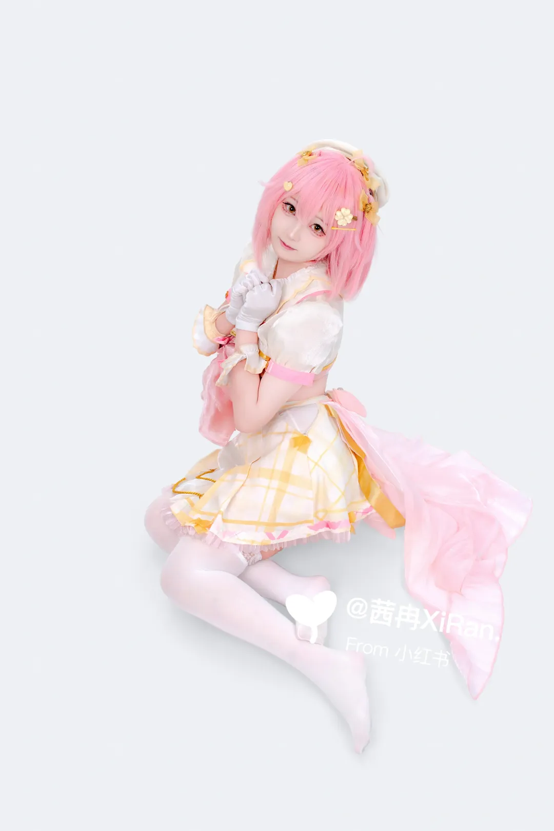 二次元cosplay, 动作参考, 白丝穿搭, 永雏塔菲cos, 永雏塔菲 - 第3张