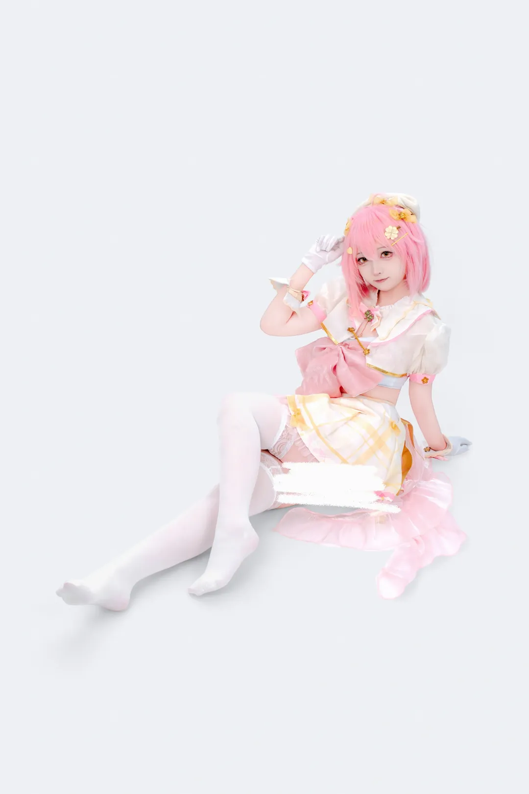 二次元cosplay, 动作参考, 白丝穿搭, 永雏塔菲cos, 永雏塔菲 - 第4张