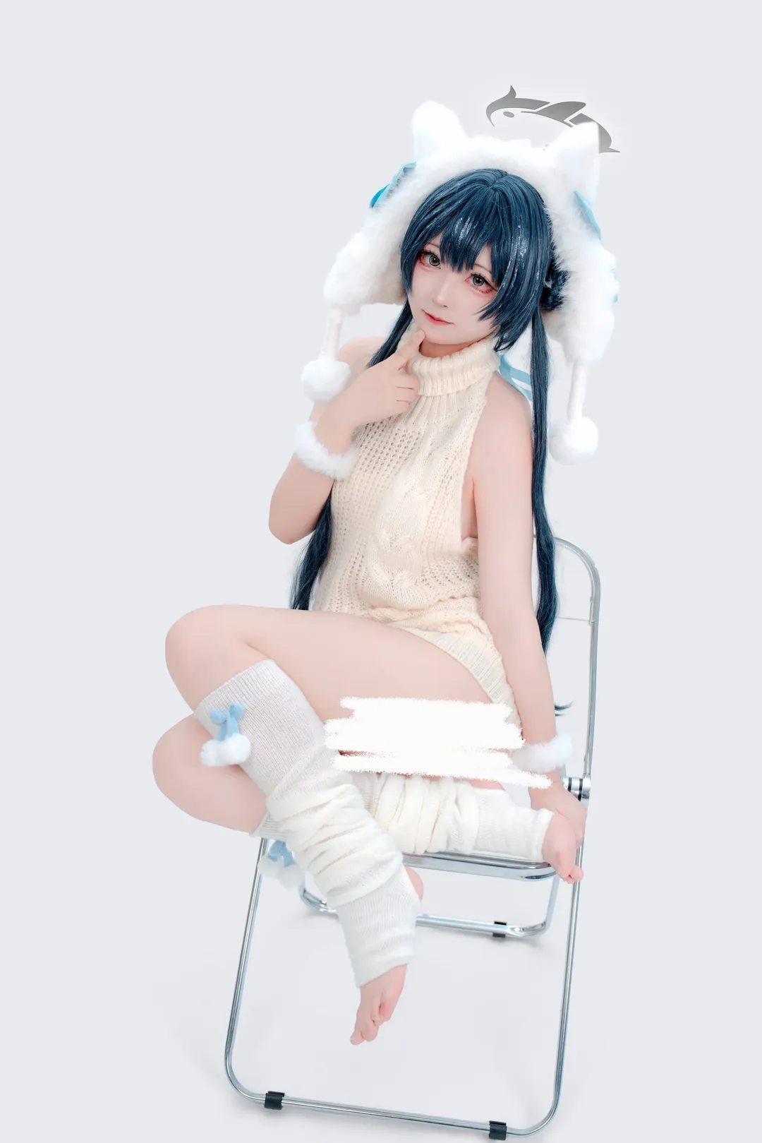 蔚蓝档案, 妃咲cos, cosplay穿搭, 堆堆袜, 高领毛衣