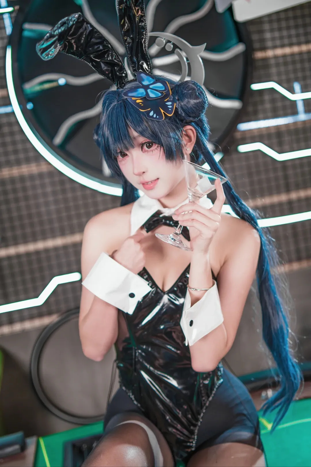 碧蓝档案, 龙华妃咲cos, 二次元cosplay, 兔女郎装扮, 丝袜 - 第2张