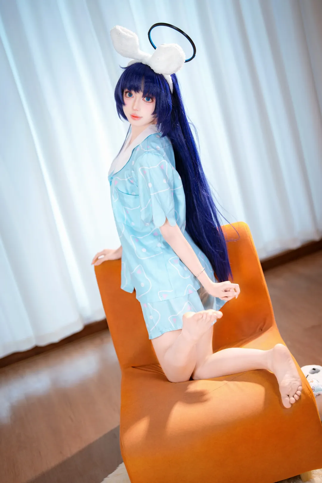 碧蓝档案, 二次元cosplay, 早濑优香cos, 毛绒道具, 居家睡衣 - 第1张