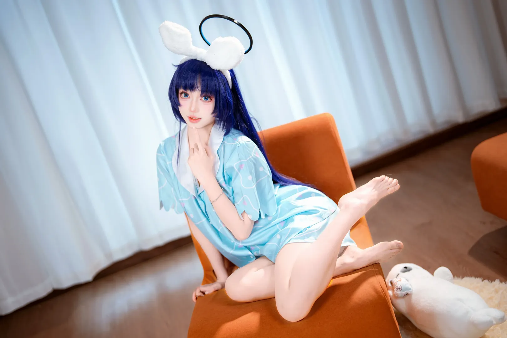 碧蓝档案, 二次元cosplay, 早濑优香cos, 毛绒道具, 居家睡衣 - 第3张