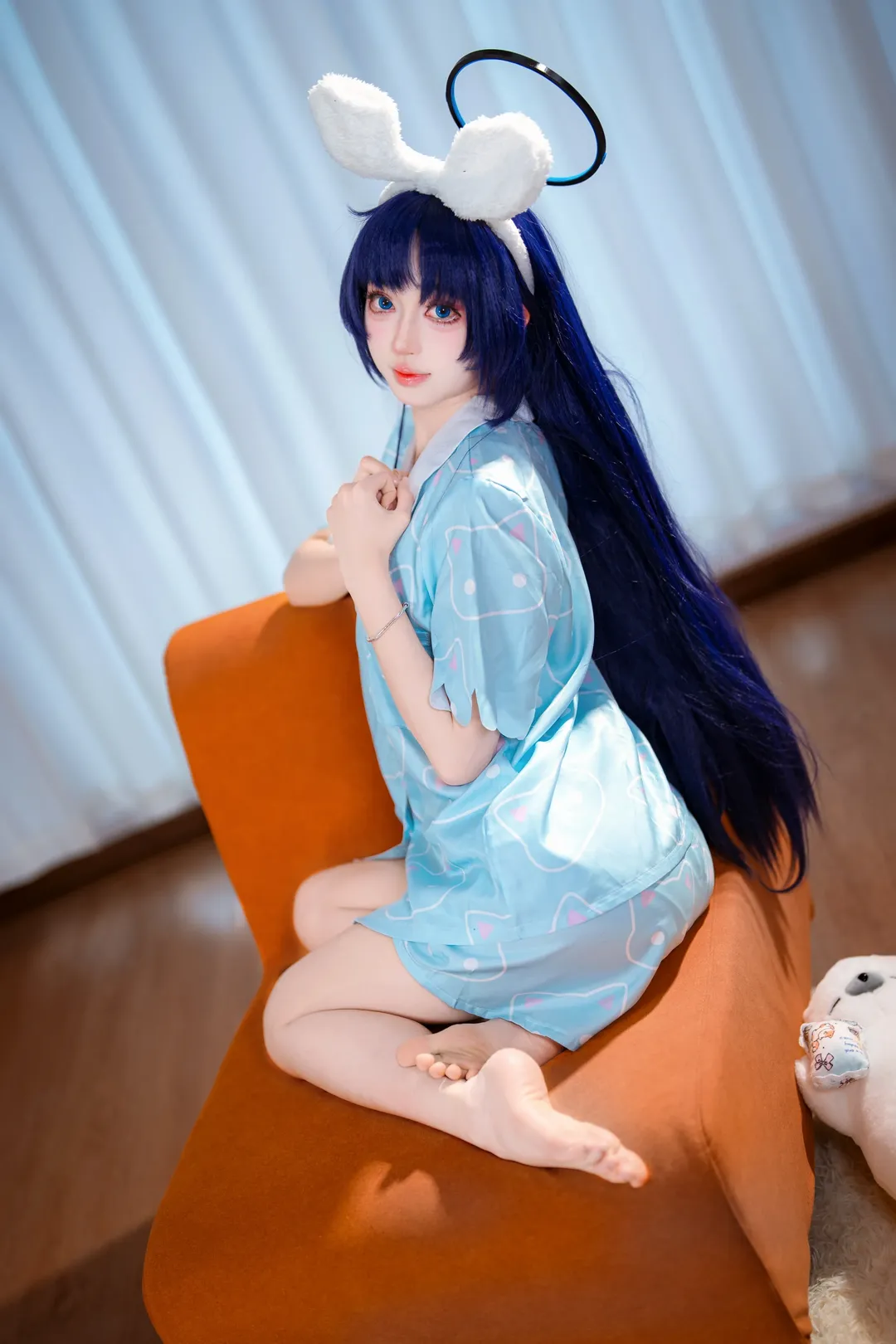 碧蓝档案, 二次元cosplay, 早濑优香cos, 毛绒道具, 居家睡衣 - 第6张