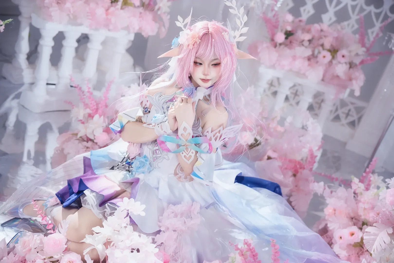 崩壊：スターレイル, キュレネコスプレ, エルフ耳メイクとスタイリング, 仙女風写真, オートクチュールコスプレ