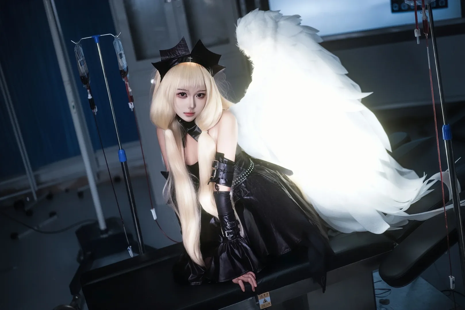 二次元cosplay, 小叽cos, 人形电脑天使心, cosplay摄影, 暗黑天使 - 第5张